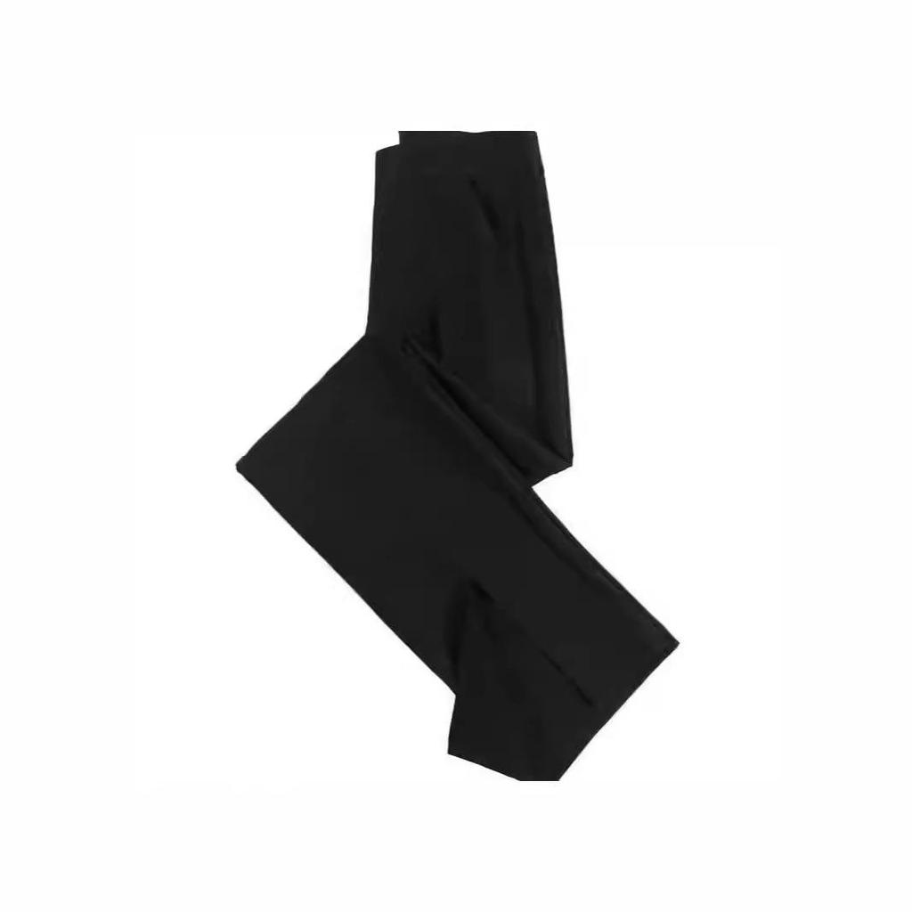 Женские брюки-костюмные микроклеш с разрезом и широкими штанинами с высокой посадкой на осень 2024 года - Универсальные, стройнящие, повседневные брюки