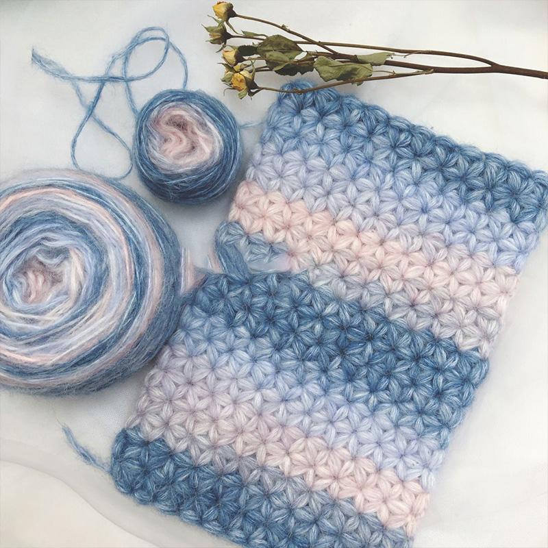 50g/Roll Blended Clothing Accessories Multicolor Colorful Crochet Line DIY Rainbow Yarn Soft Yarns Gradient