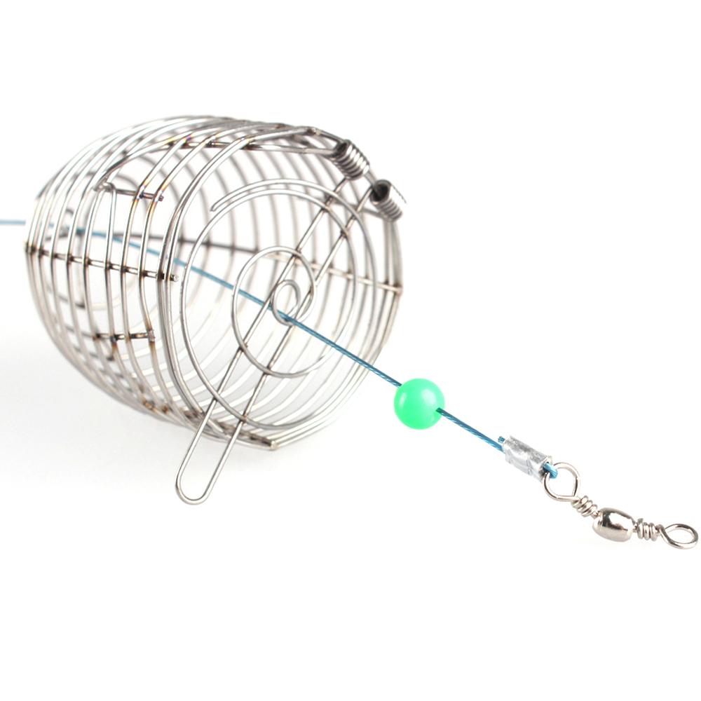 Рыболовная ловушка из нержавеющей стали, корзина для рыбалки, клетки для приманки, клетка для приманки, аксессуары для рыболовных снастей