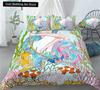 Пододеяльник с изображением мультяшной русалочки, принцессы, короля и королевы, красивый комплект постельного белья с принтом русалки, детский комплект из 2/3 предметов, полиэстер, пододеяльник