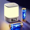 Диммируемый Свет Часы Ночник Портативная Настольная Лампа Сенсорный Светодиодный Ночник Подсветка для Шкафа