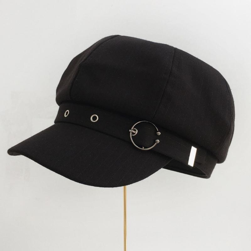 Весенняя беретка Женская для поездок на работу Восьмиугольная шляпа Для кемпинга Для фотосъемки Берет с металлической застежкой для девушки