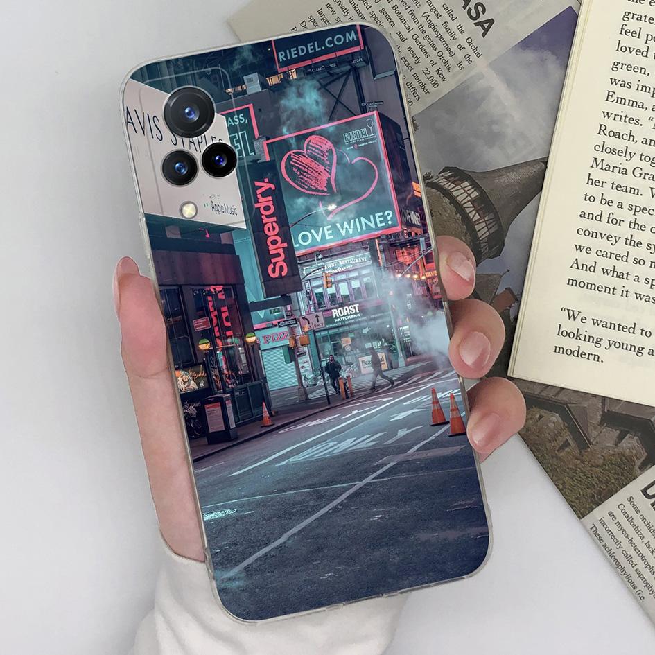 Чехол для Vivo V21 V27 S1 iQOO Z6 V15 V19 V17 Pro S10 S12 S15 S16 Pro, модный защитный персональный прозрачный мягкий силиконовый чехол для бампера Vivo