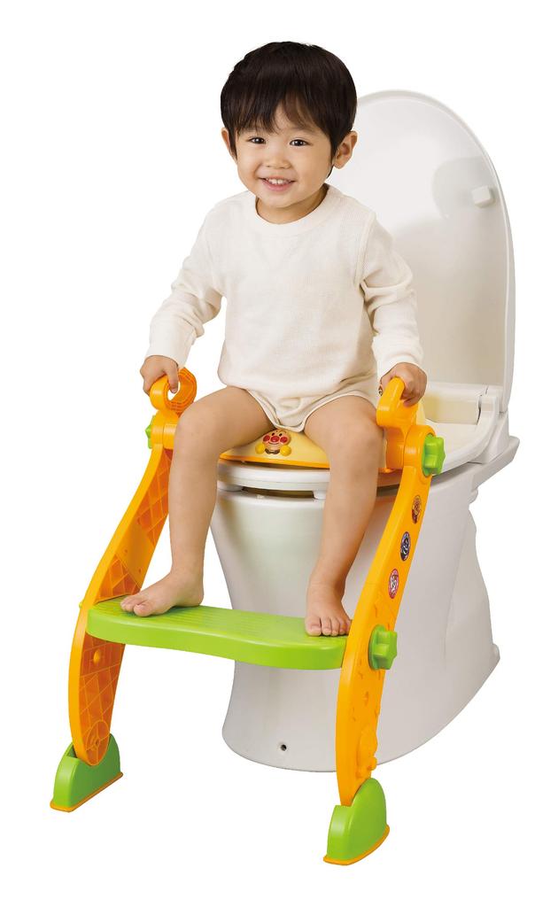 Agatsuma Anpanman Auxiliary Toilet Seat with Step 1 Piece 2-way (x 1)