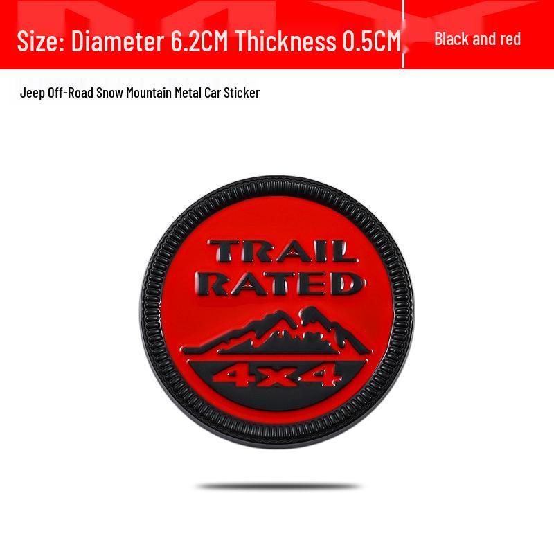 Trail Rated 4x4 Emblem for Jeep Cherokee, Wrangler & Compass