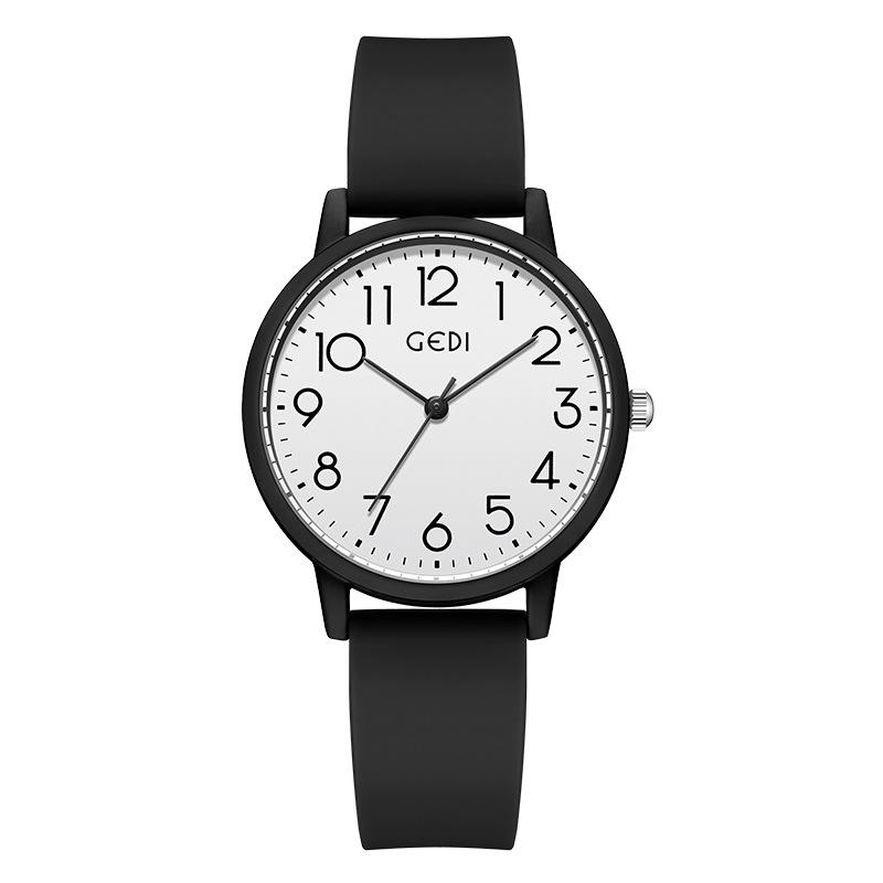 Simple Middle School Student Exam Special Watch Candy Color Waterproof Silicone Watch Women'S High Value Quartz Watch