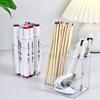 No Print Style Transparent Acrylic Pencil Organizer Student Stationery Organizer Simple Personalized Desktop Storage Box