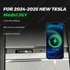 Для Tesla Model 3 & Y 2025 2025 Автомобильная выдвижная центральная консоль USB-хаб Зарядное устройство для телефона 4-портовая Type-c Док-станция быстрой зарядки