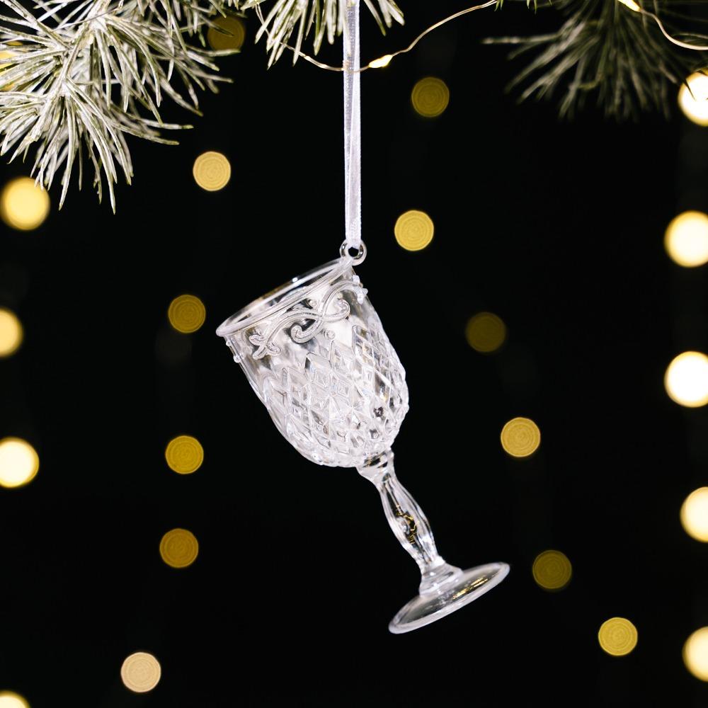 Transparent Acrylic Christmas Tree Ornaments Carousel Ballet Girl Pendants  New Year