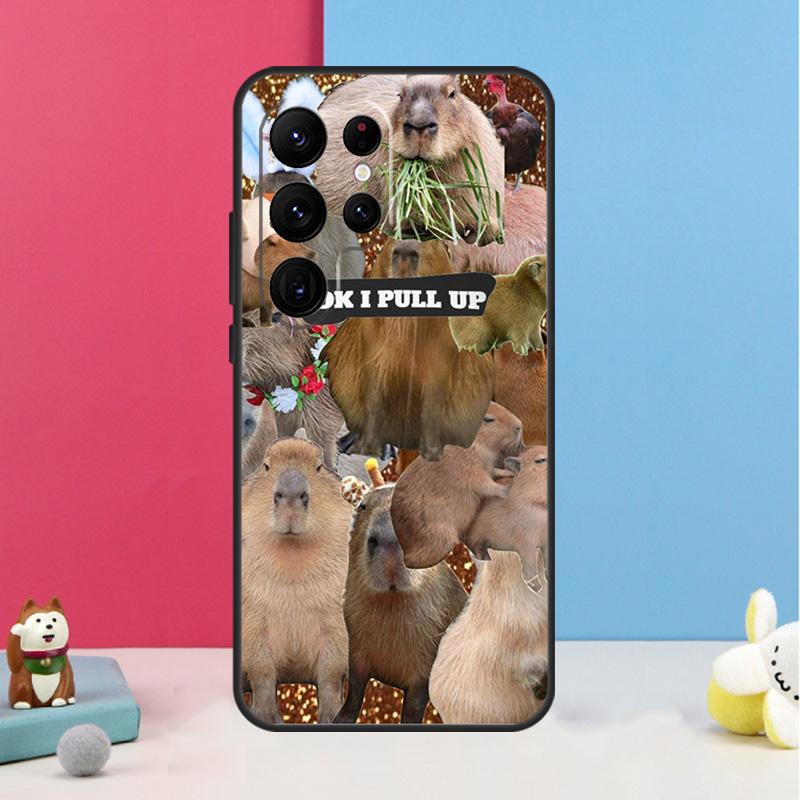 Funny Capybara Case For Samsung Galaxy S26 S25 Ultra S20 S21 S22 S23 S24 Plus S10 S25 FE Back Cover Shell