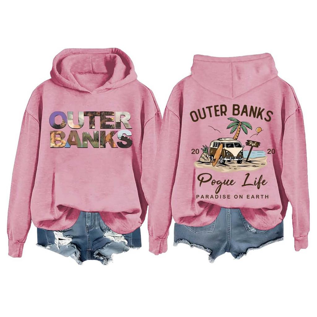 Женская однотонная толстовка с капюшоном и длинным рукавом с принтом