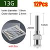 12Pcs Stainless Steel Industrial Glue Injection Needle Blunt Tip Glue Dispenser Tip