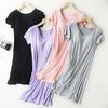 Women Short Sleeve Nightdress Summer Pajamas Ladies Nightdress With Chest Pad
