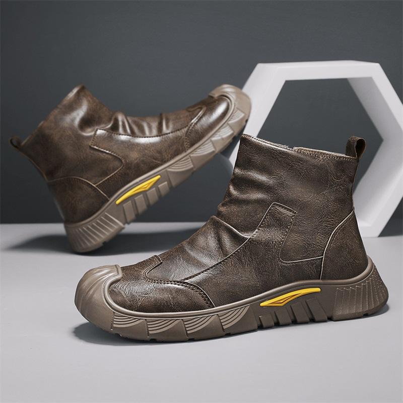 Labor Insurance Men's Shoes, Waterproof and Non-slip In Autumn and Winter, Light for Work On Construction Sites, Men's Work Shoes, Sports Shoes