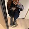 Womens Vintage Hoodie 2026 Early Fall Loose Fit Letter Star Print Casual Streetwear