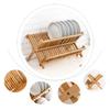 Retro Folding Dish Rack Natural Drying Holder Easy Clean Dish Drying Rack  Restaurant
