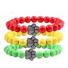 Браслет из матового бисера Green Pine Black Dog Claw с литой и эластичной веревкой