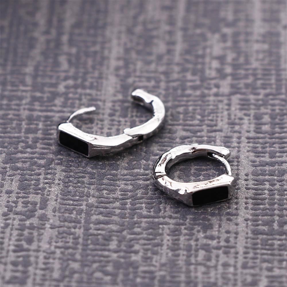 Party Women Street Wear Silver Plate Ear Buckle Men Hoop Earrings Korean Earrings Men Accessories