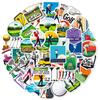 50 Новых Наклеек Граффити для Гольфа и Уличного Спорта, Набор для Чемодана, Скейтборда, Водонепроницаемые Наклейки