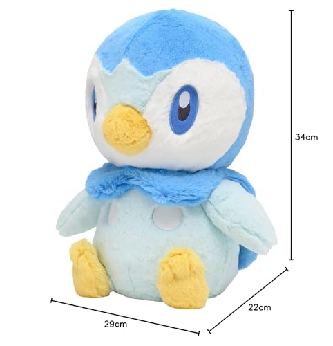 POKEMON Center Original Fluffy Hug Plush Piplup 34 x 29 x 22 (В x Ш x Г: см)