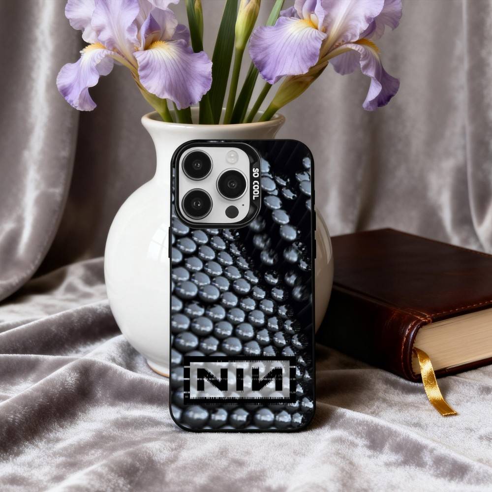 N-Nine I-Inch T-The D-Downward S-Spiral Чехол для телефона для iPhone17,16,15,14,13,12,11 Plus,Pro Max Черный Конфетный серебристый чехол для телефона