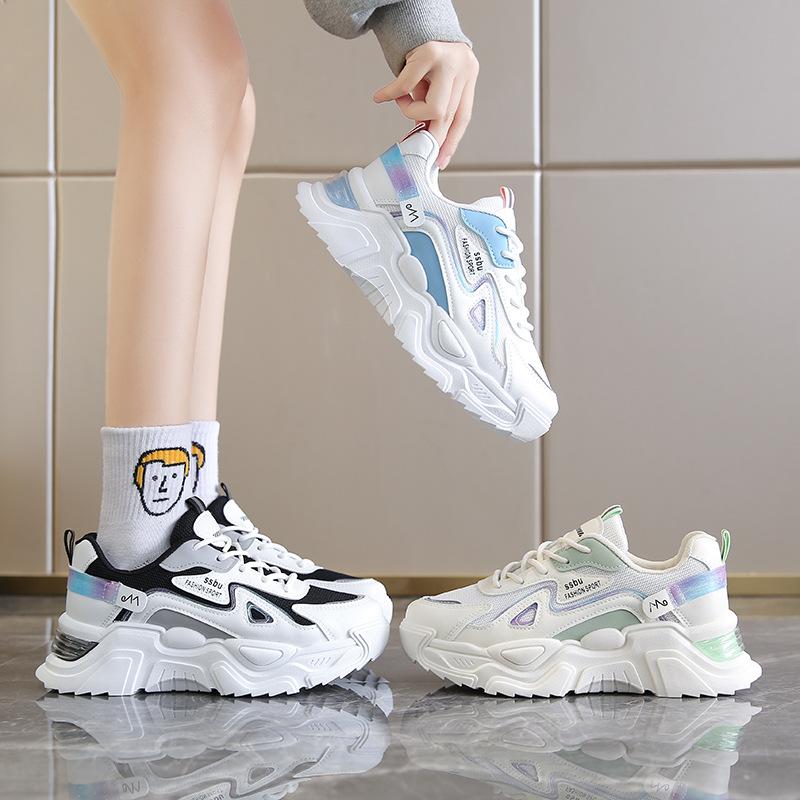 Корейская версия Daddy Shoes, женская осенняя новая спортивная повседневная обувь, студенческая повседневная модная обувь на толстой подошве