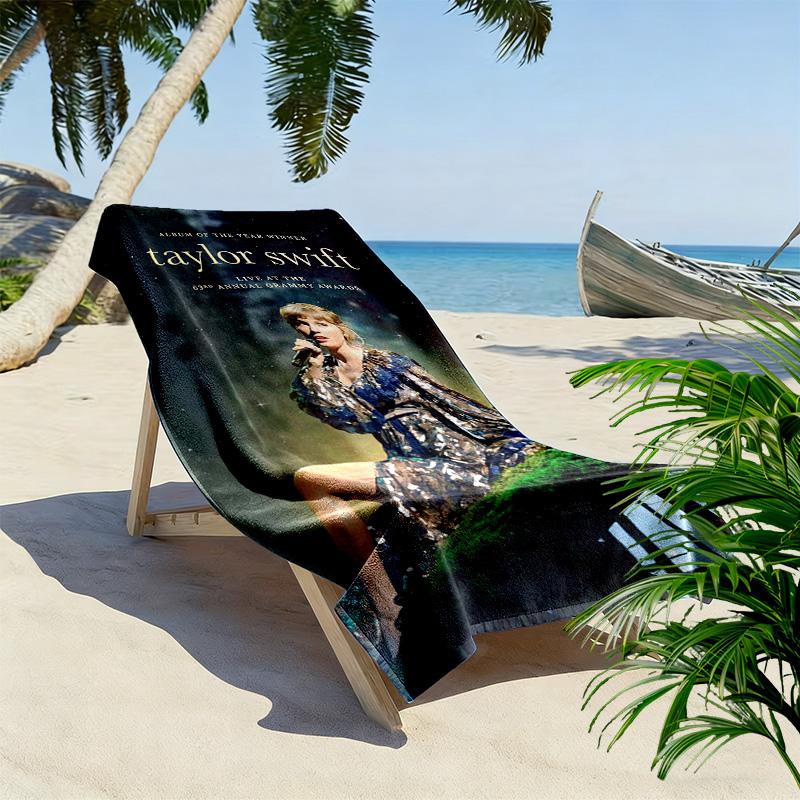Swift Singer Print Beach Towel, Large Soft Quick Dry Towel for Beach Camping Swimming