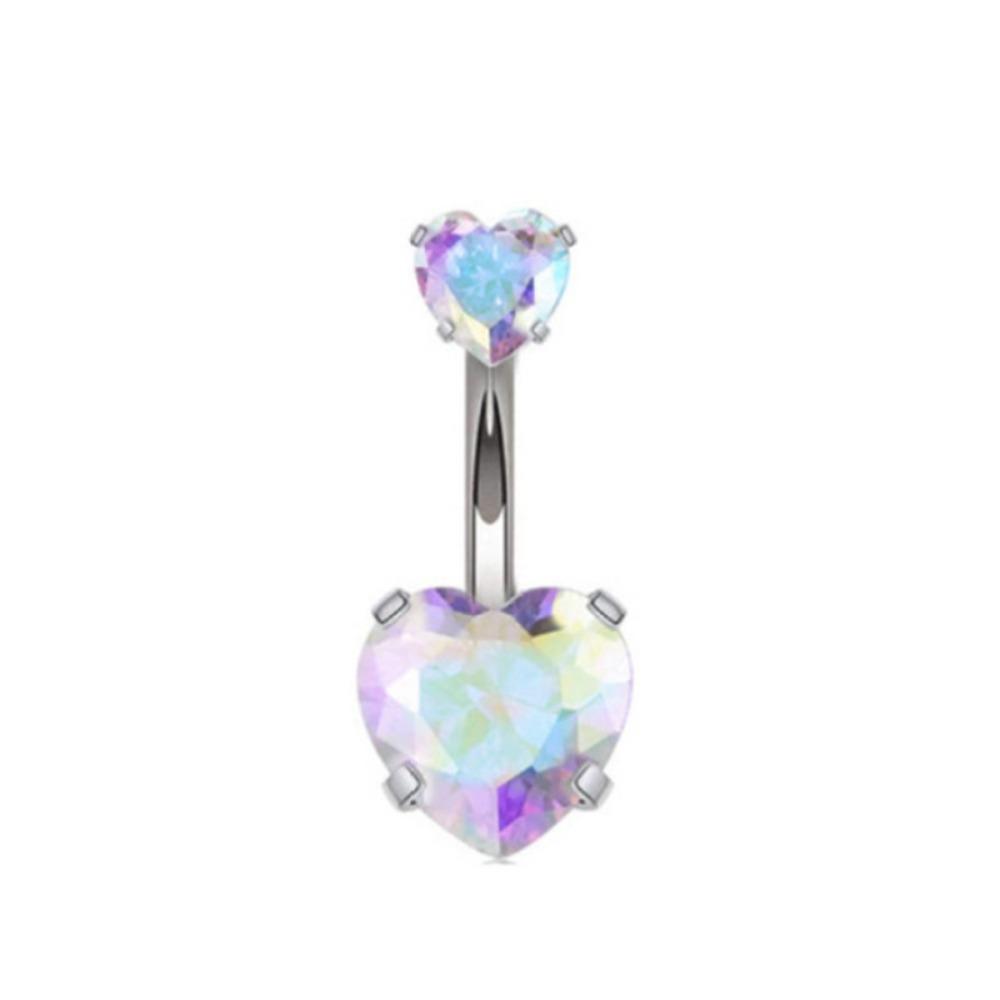 Internal Thread Belly Piercing Heart Body Jewelry Sexy Belly Button Rings Women