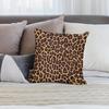Cheetah Leopard Brown Decorative Throw Pillow Covers 18x18 Inch Farmhouse Cushion Cover Plush Pillow Case for Couch Sofa Bed Outdoor Home Decor