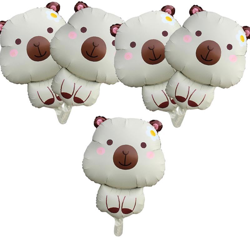 1PC Cartoon Capybara Shape Aluminium Film Balloon Kids Children Birthday Balloon Toy Boys and Girls Party Decoration Supplies