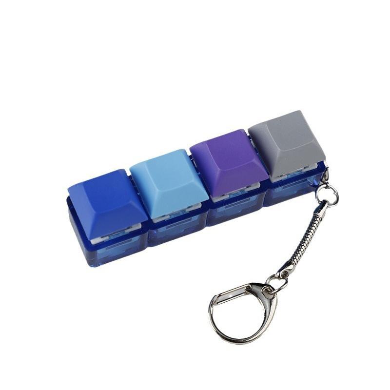 Механическая клавиатура с 4 клавишами, игрушка-брелок, вечеринка, снятие стресса, сделай сам, кнопка-фиджет, колпачок клавиши, игрушки-фиджеты для клавиатуры, клавиатура для пальцев