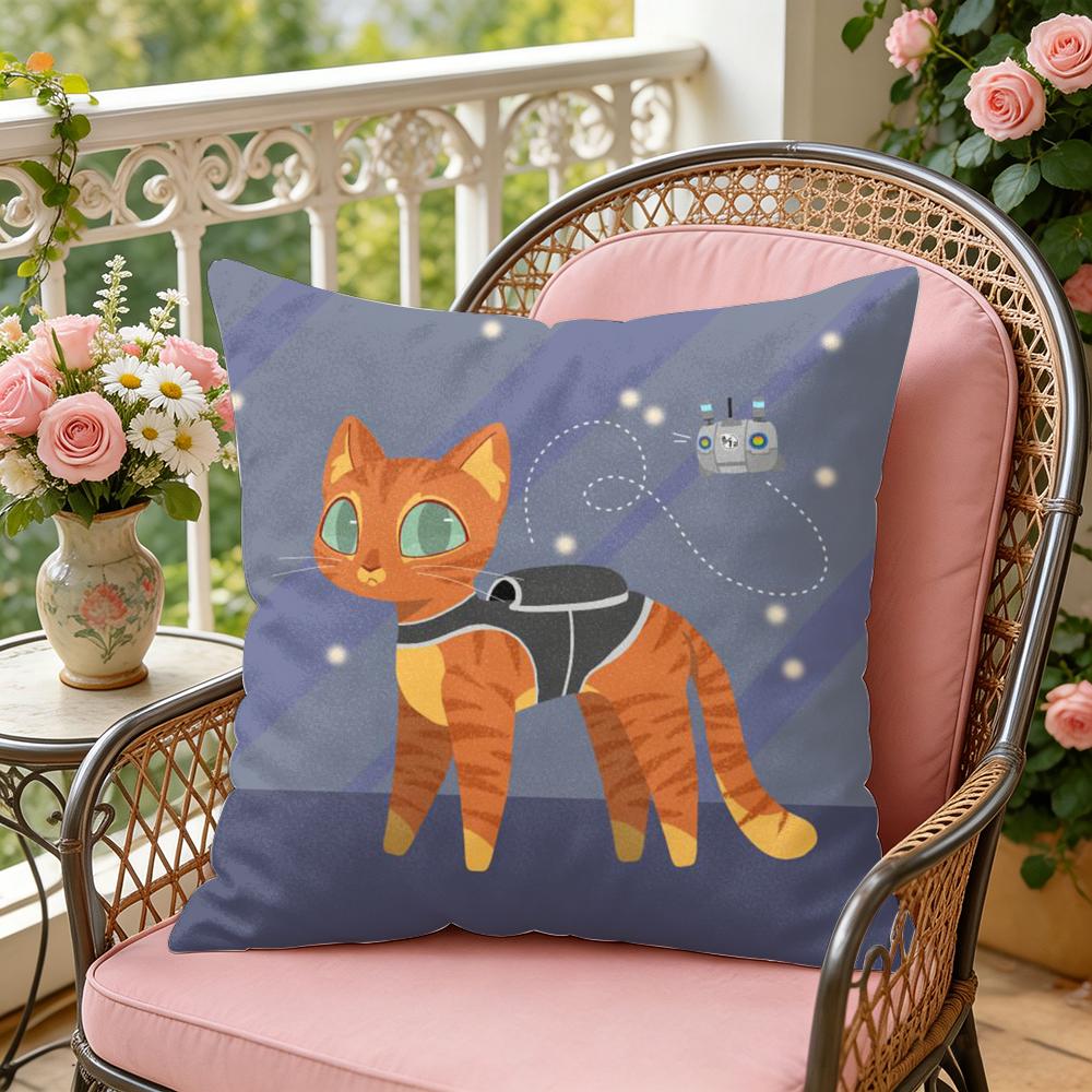 Game SStray Cushion Cover Soft Plush Throw Pillow Cover DoubleSided Decorative Cushion Case Sofa Bedroom Home Decor