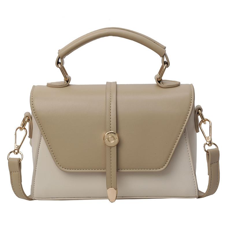 Женская сумка через плечо контрастного цвета, маленькая квадратная сумка