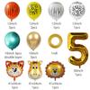 Jungle Safari Birthday Party Animal 30inch Number Foil Balloon Set Jungle Theme Kids 1 2 3 4 5 6 Year Old Birthday Party Decor