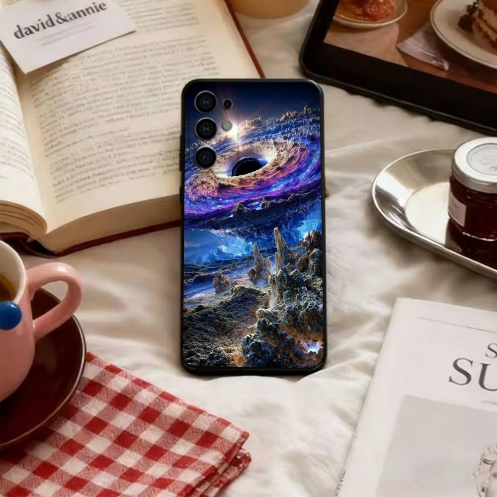 Чехол для телефона "Звездное небо" Черный силикон Мягкий Для Samsung S25,S24,S21,S22,S23,S30,Ultra,S20,Plus,Fe,Lite