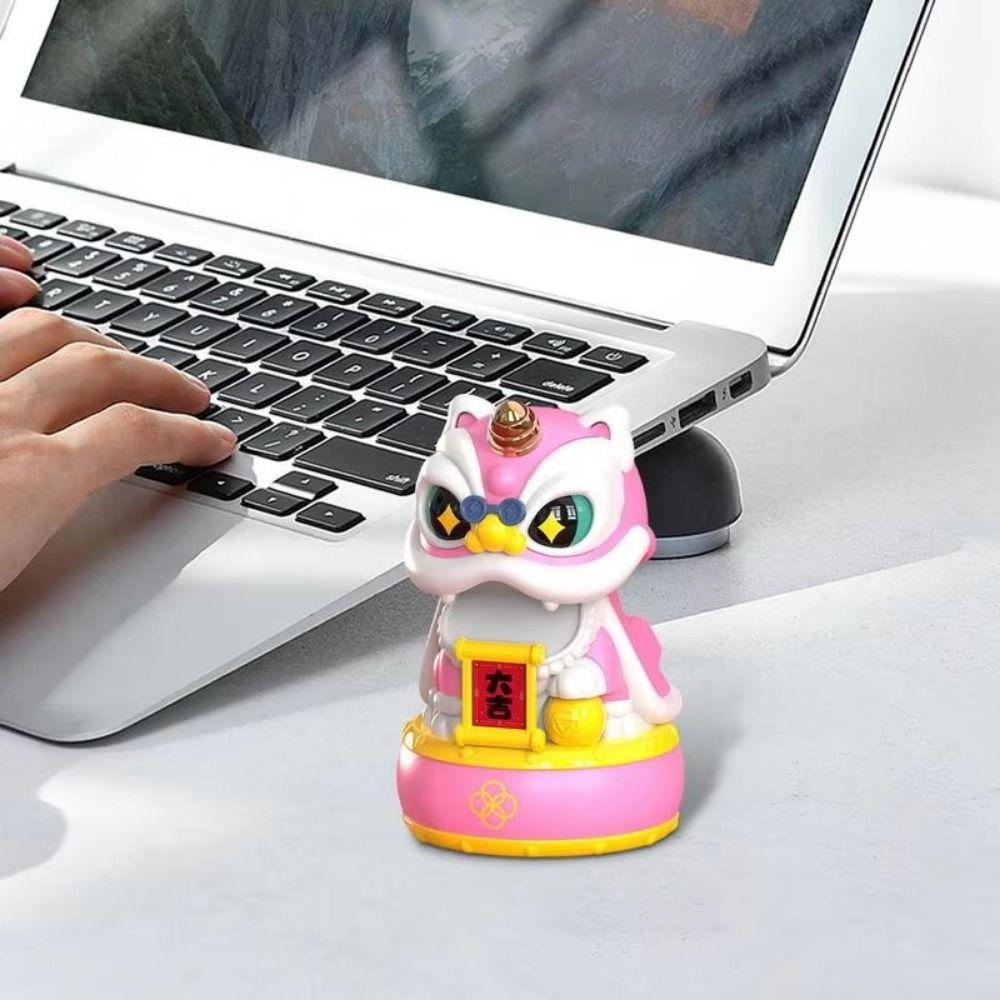 Automatic Nodding Head Desktop Wake Lion Statue Solar Shaking Head Ornament Desktop Mascot