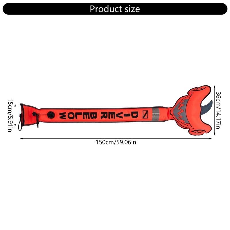 High Visible Inflatable Diving Buoy Float Signal Tube Scubas Diving Surfaces Marker Buoy for Scubas Diving Snorkeling