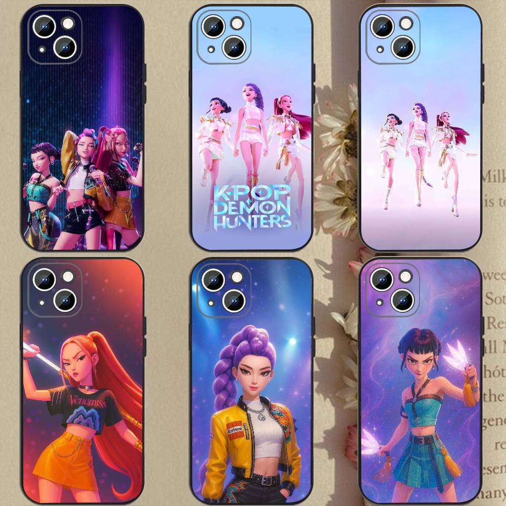 1 шт. K-Pop D-Demon H-Hunters Чехол для телефона Силиконовый Мягкий Для IPhone 17 Air 16 15 14 13 12 11 Plus Pro Max Plus