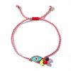 2025 Year of the Snake Lucky Red String Handmade Beaded Bracelet Set with Evil Eye for Couples