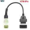 KTM 6pin Adapter Cable Motorcycle Diagnostic Connector Adapter Cable KTM 6 Pin To 16Pin Female Obd2 Extension Connector Cable