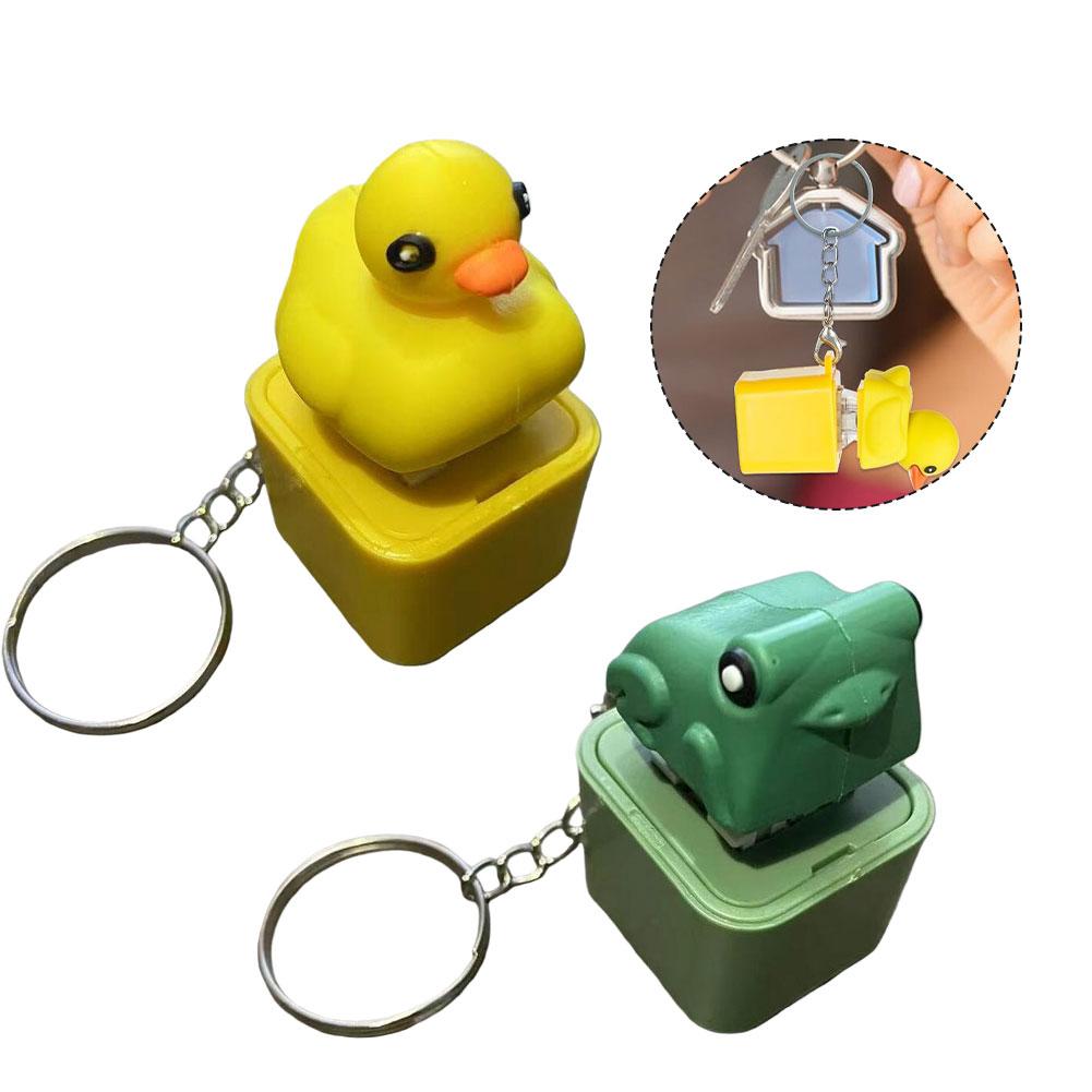 Anxiety Relief Tool Duck Quacking Toy Quacking Keychain Stress Reliever Toy