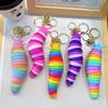 Decompression Colorful Sensory Slug Creative Twist Flexible Fidget Toy Bag Charm