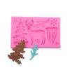 3D Snowflake & Reindeer Silicone Mold for Christmas Cake Decorating