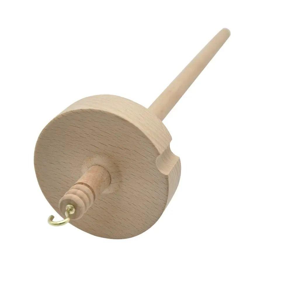 Wooden Drop Spindle Hand Carved Whorl Yarn Spin Sewing Accessories Spindle Top Home