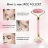 Face Jade Roller Rose Quartz Gua Sha Massage Board Facial Lifting Anti Wrinkle Beauty Skin Care Gouache Scraper Stone Massager