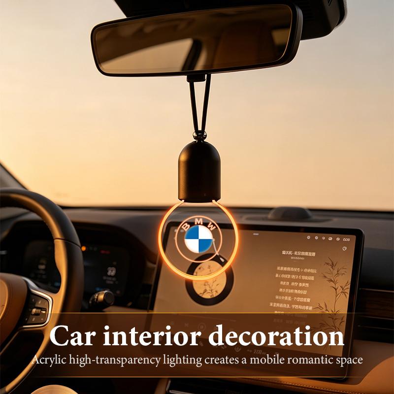 LLIT4 Luminous Acrylic Pendant Car Decor Rear View Mirror Accessories For BMW M 1 3 4 5 6 7 Series X1 X3 X4 X5 G20 G38 F48 E36 E39