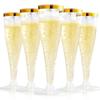 10PCS Disposable 4.5oz Plastic Champagne Flute Cup For Wedding Party Cocktail Wine Glasses Clear Plastic Stemware For Banquet Event KTY