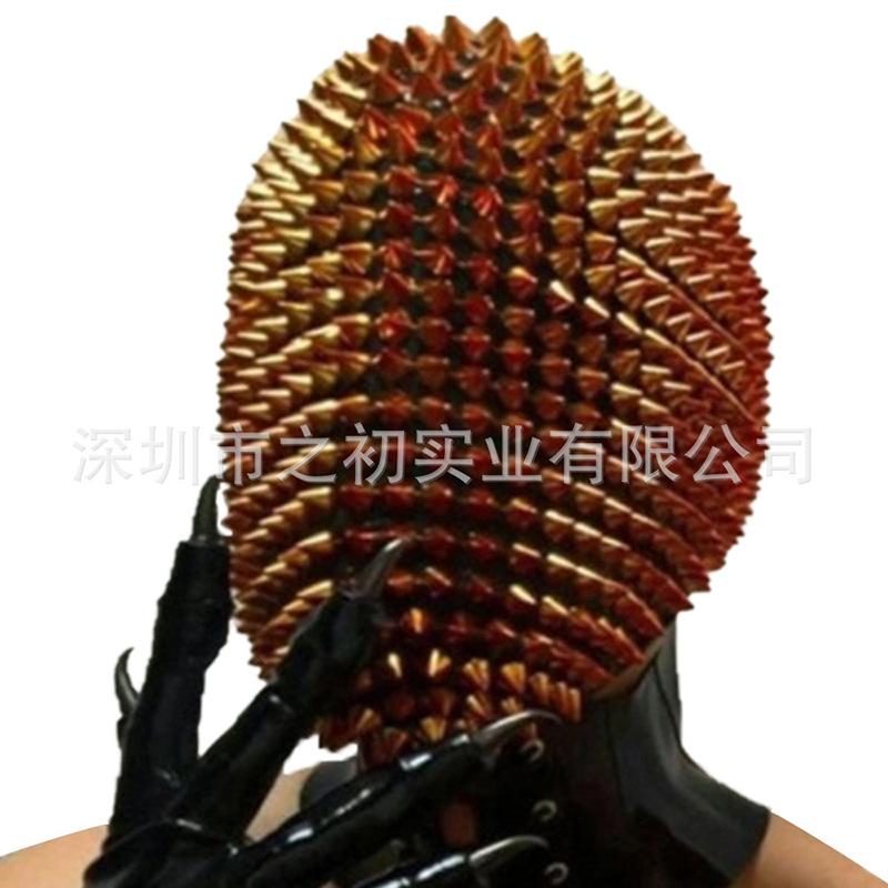 Popular Halloween masquerade mask with spikes and rivets, scary and funny prop