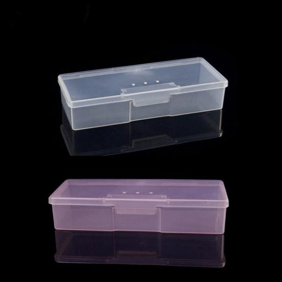 Transparent Nail Supplies Brush Kit Storage Box Plastic Container Organizer Case