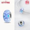 Copper Colorful Flower Series Murano Glass Beads Luxury Charm Fit Original Braceletdiy Fine Jewelry Gift For Women